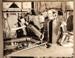 Costumers work on the Tin Man