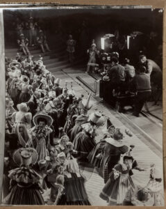 Production still of a dolly shot in The Wizard of Oz
