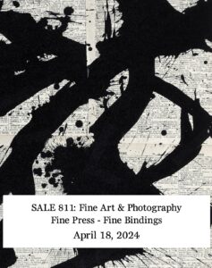 Cover for auction 811 featuring the illustration "Blood" by William Kentridge in The Lulu Plays published by the Arion Press